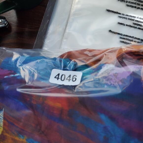 John Mark Shirt Womens 1X Multicolor Floral Watercolor Henley Tunic 3/4 Sleeve - Picture 9 of 9